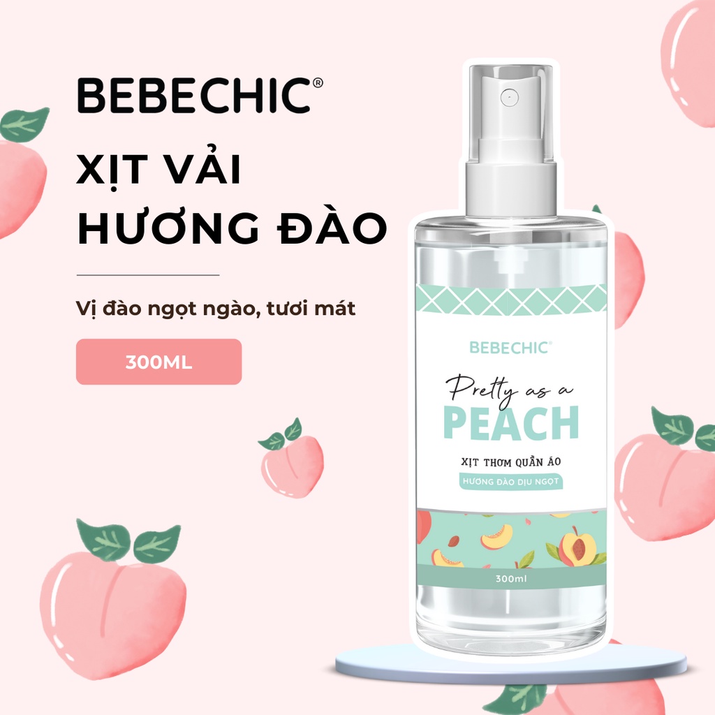 Xịt Vải BEBECHIC Khử Mùi Và Chống Khuẩn 99.9% Chai 300 ML