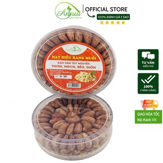 Hạt điều rang muối nguyên hạt thơm ngon AnNut 500gr, hạt điều rang muối Bình phước xếp hoa tốt cho sức khỏe