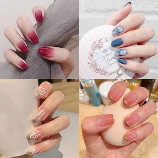 Hộp 24 móng tay giả R021-R040 che phủ toàn diện và keo dán