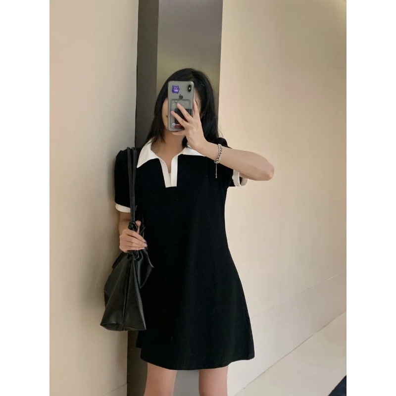 Đầm Polo 100% Cotton Ngắn Tay Form Rộng Thời Trang Mùa Hè