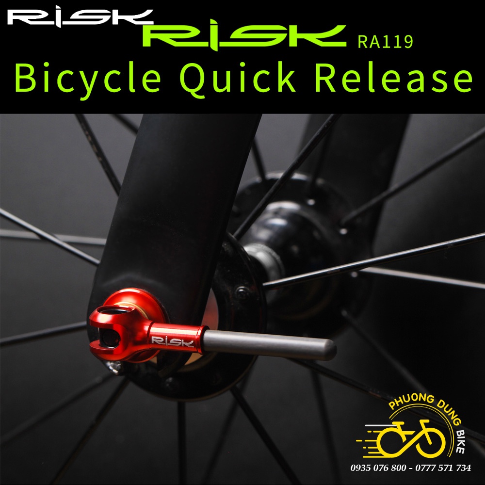 Cặp ti kẹp moay ơ Hub xe đạp Carbon RISK