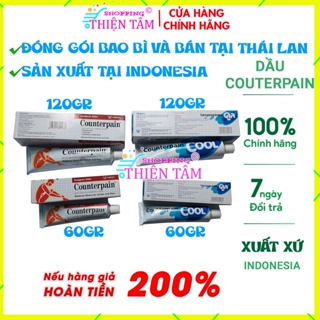 Dầu Xoa Bóp Counterpain Nóng Lạnh Các Size 60gr 120gr -Hàng Thái Lan