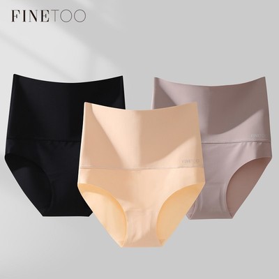 Quần lót FINETOO lưng cao định hình eo không đường may chống vi khuẩn cho nữ
