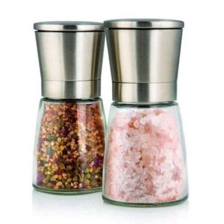Xay tiêu thủy tinh cối inox