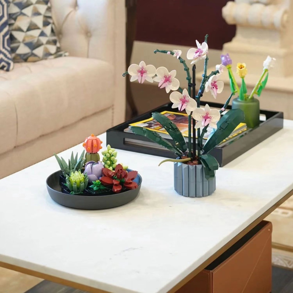 Bộ Đồ Chơi Lắp Ráp Lego Hình Bó Hoa Hồng Sáng Tạo DIY