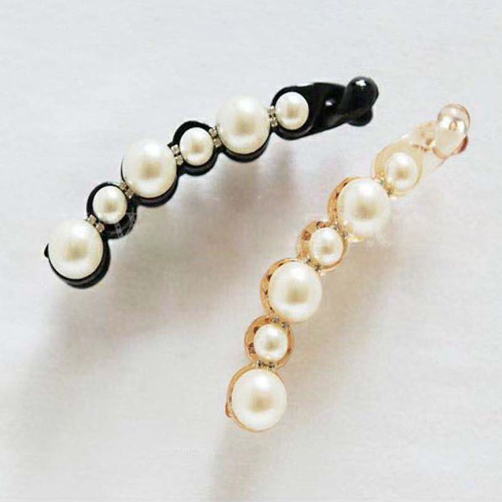 Kẹp Tóc Càng Cua Đính Ngọc Trai Nhân Tạo Cho Nữ