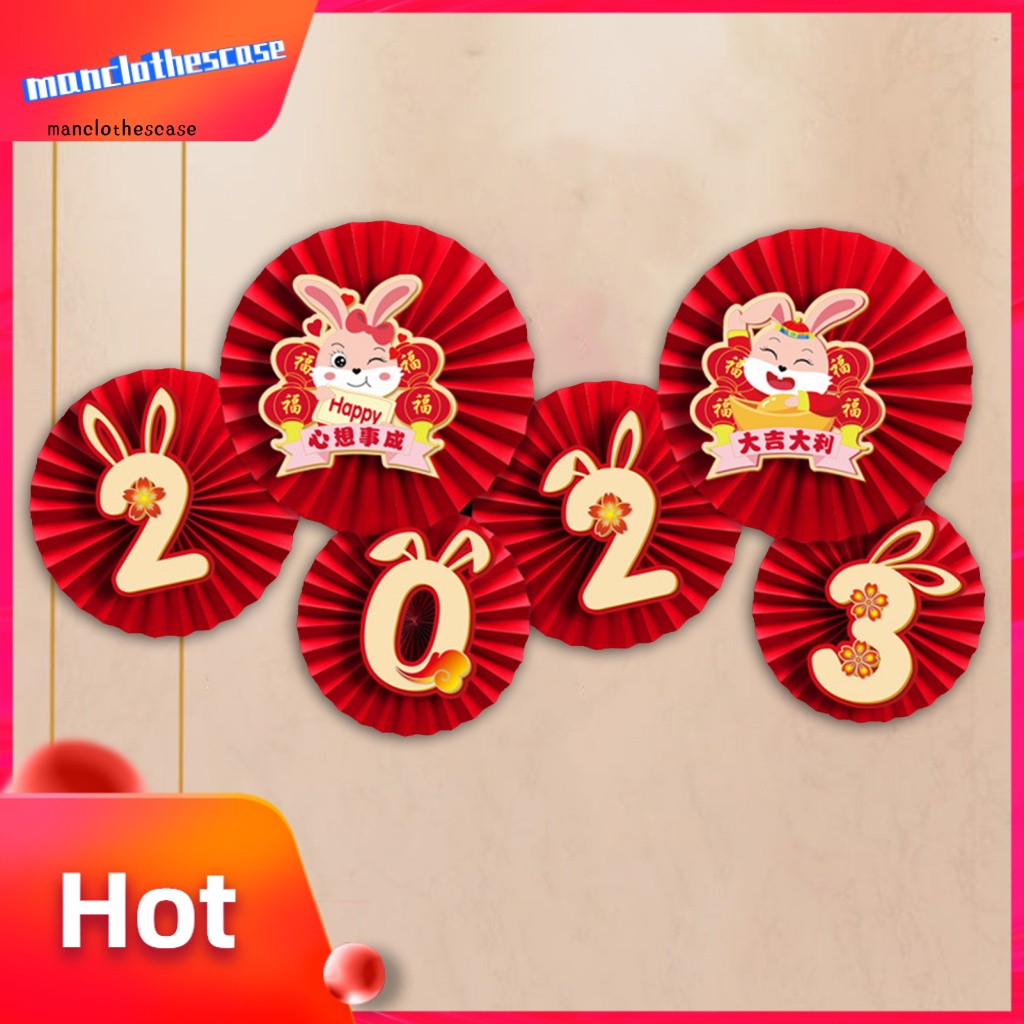 Set 6 Quạt Giấy Nhiều Màu Sắc 2023 Không Phai Tiện Dụng