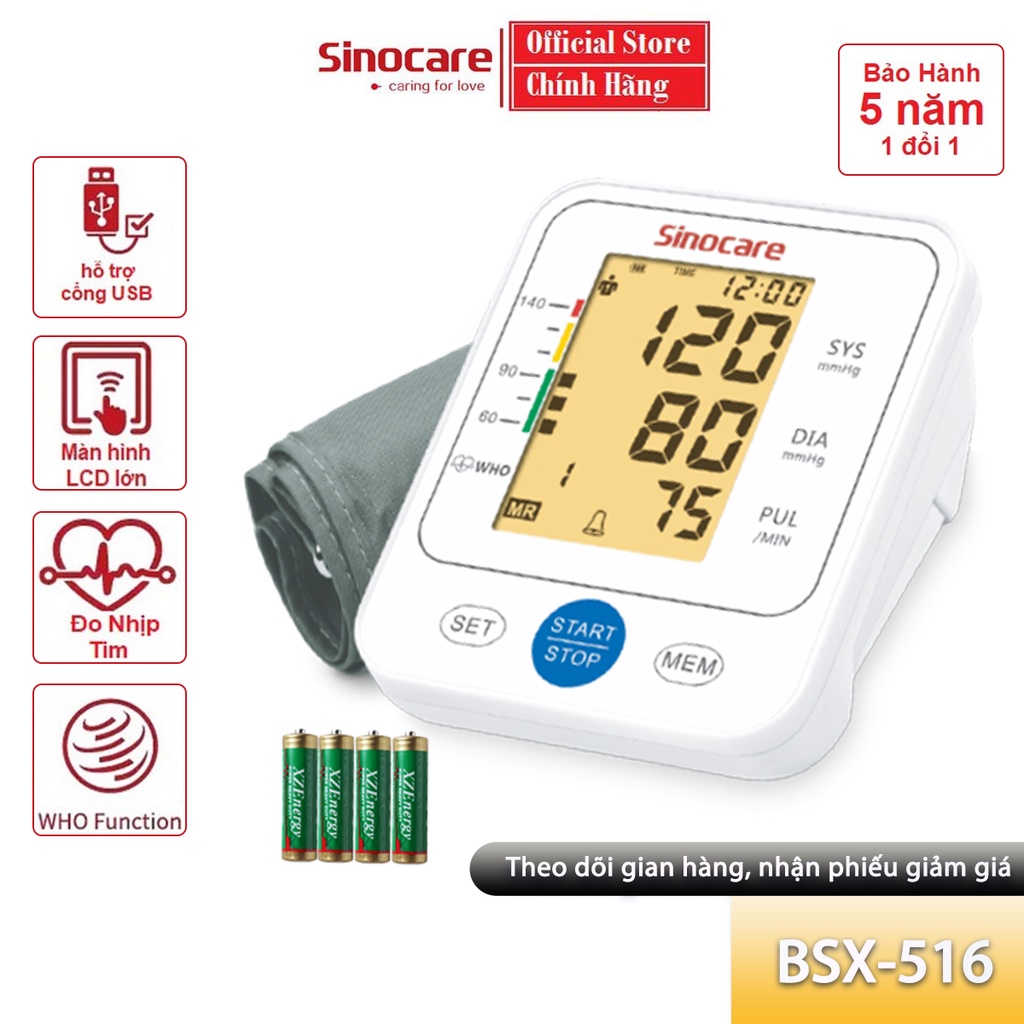 Máy Đo Huyết Áp Sinocare BSX516