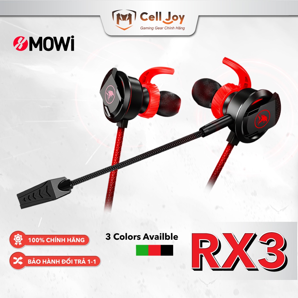 Tai nghe game thủ có dây RX3 Pro chính hãng PLEXTONE xMOWi Stereo HD Bass có mic rời Gaming chống ồn
