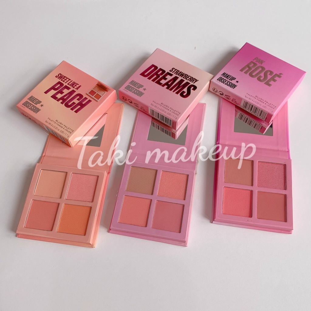 Bảng Phấn Má 4 Ô Revolution Blush Palette Makeup Obsession