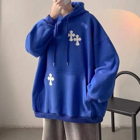 Áo Hoodie Tay Dài Dáng Rộng In Chữ Phong Cách Retro Mỹ Thời Trang Thu Đông 2022 Dành Cho Nam