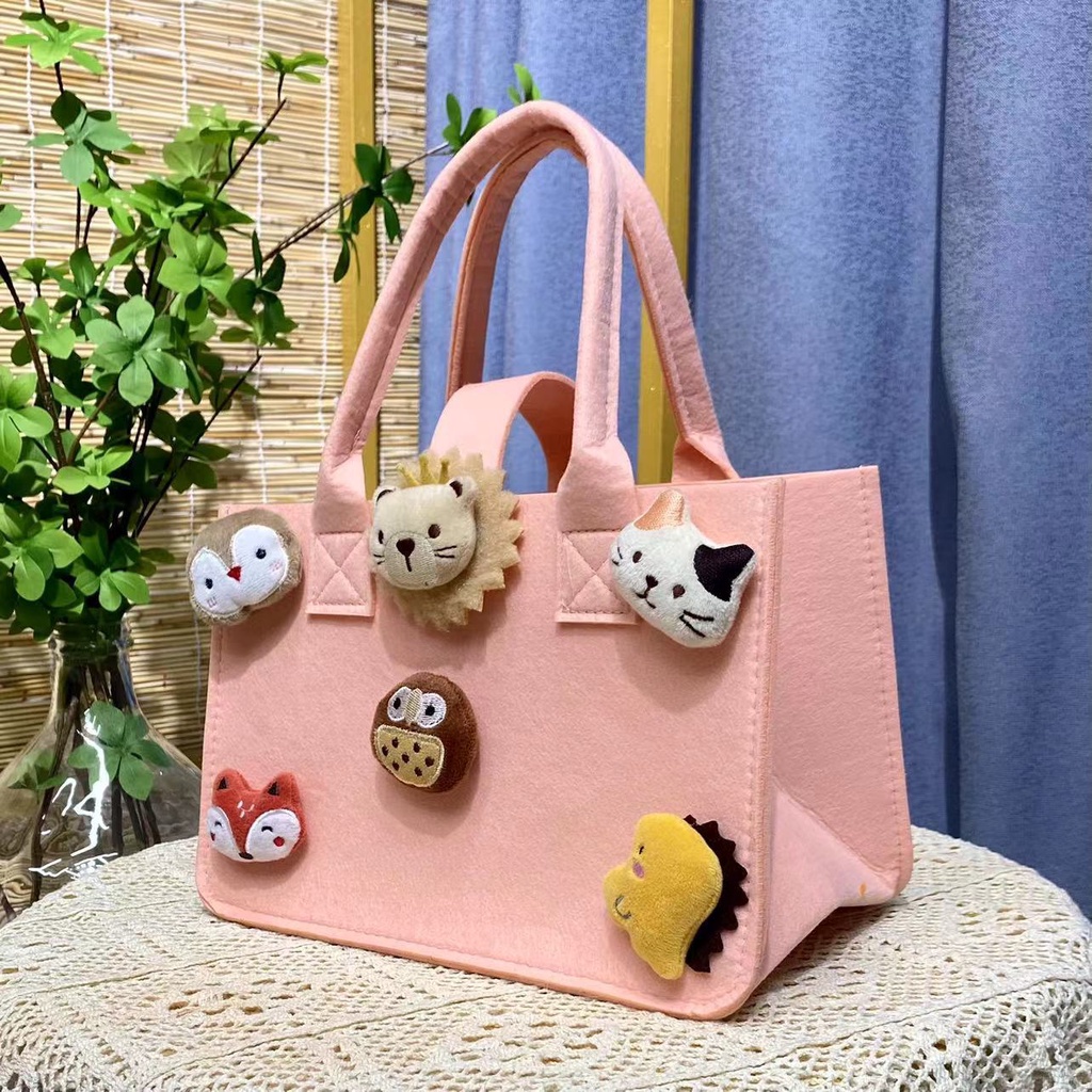 Túi Tote Vải Nỉ Sức Chứa Lớn Cảm Giác Hoạt Hình Cao Cấp Dùng Làm Quà Tặng Sinh Nhật Cho Nữ