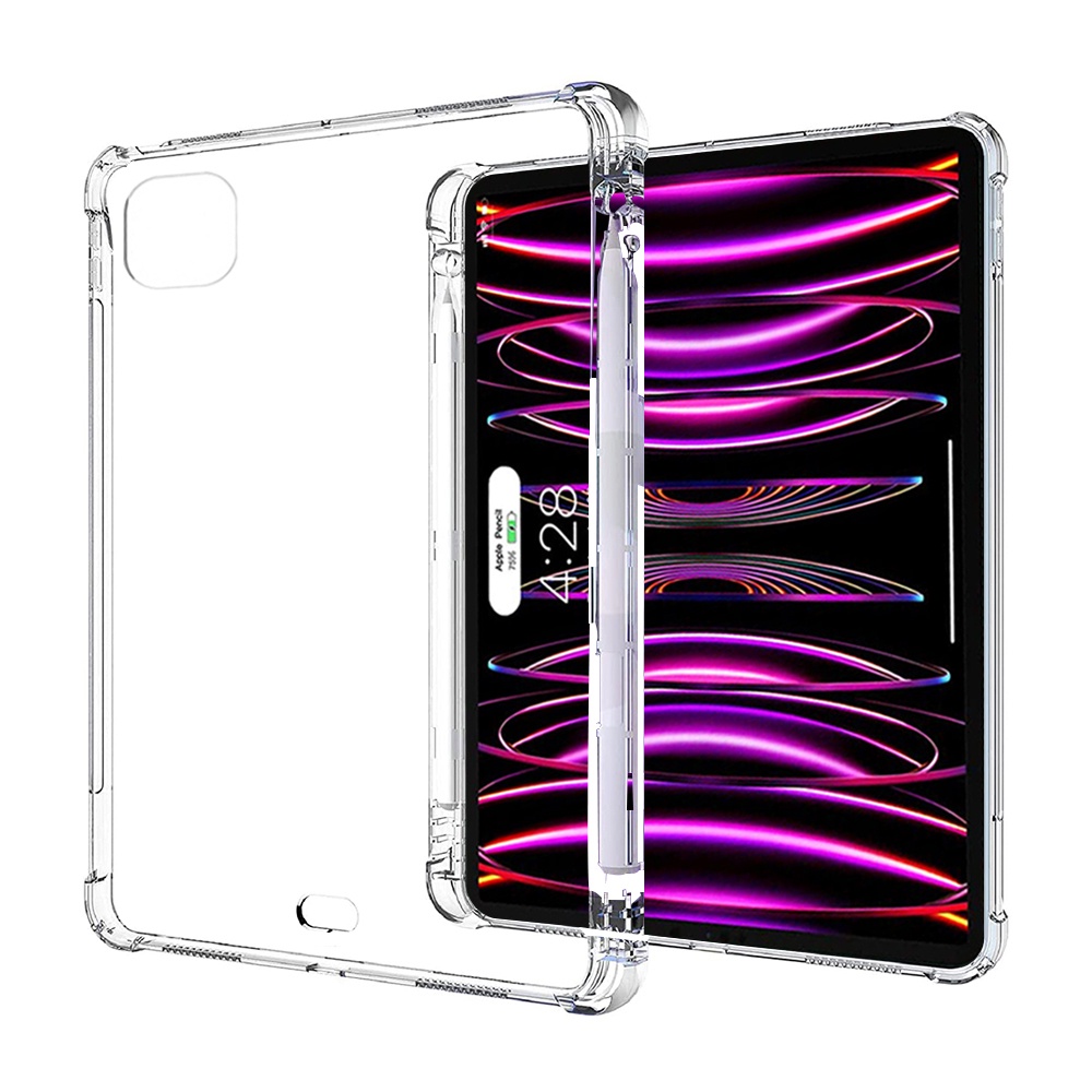 Bao Da Máy Tính Bảng TPU Mềm Trong Suốt Có Ngăn Đựng Bút Cho ipad pro 11 2022 A2435 A2761 pro 11 inch 4th generation pro 11 2022-2018