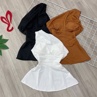 áo lệch vai tay phồng chất đẹp