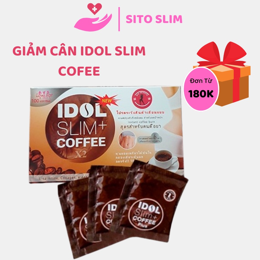Cà phê giảm cân Idol Slim Coffee giảm cân Thái Lan chính hãng giảm cân giảm mỡ an toàn hiệu quả hộp 10 gói