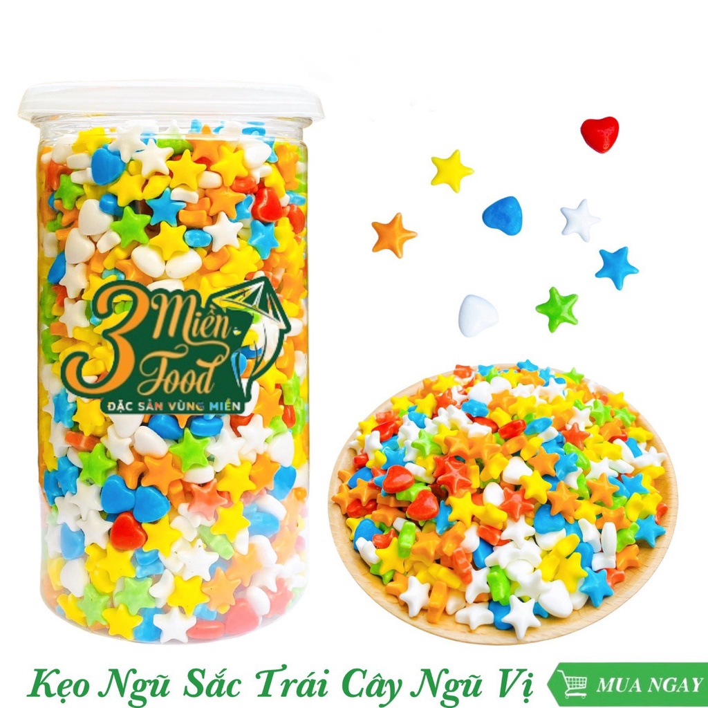 500g kẹo ngũ sắc nhiều hình hấp dẫn, siêu ngon