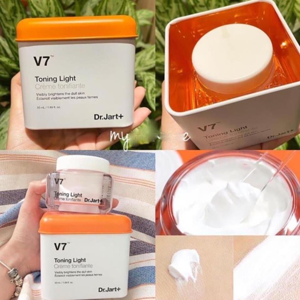 Kem Dưỡng Trắng Da V7 Toning Light Dr.Jart+ 50ml Hàn Quốc Chính Hãng - Kem V7 Tái Tạo Phuc Hồi Da