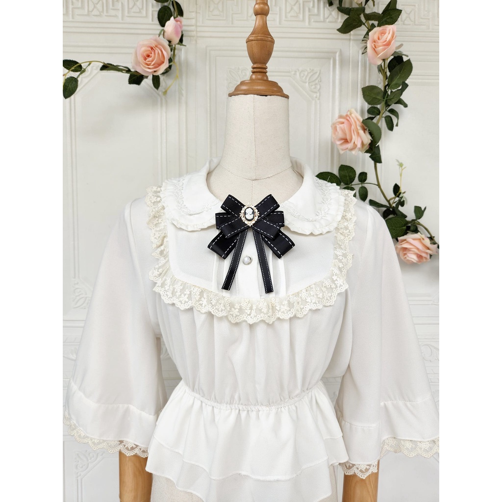 Nơ cài áo tag cài áo vintage