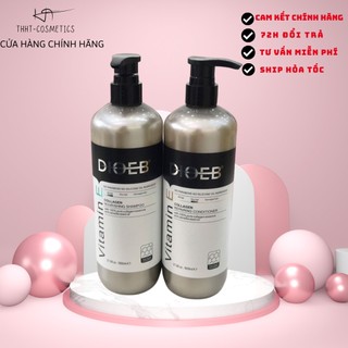 Cặp dầu gội xả dioeb vitamin e collagen 800ml - phục hồi tóc hư tổn, chống rụng, kích thích mọc tóc hàng chính hãng