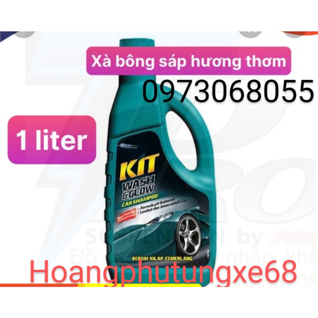 XÀ BÔNG RỬA XE BÔNG SÁP HƯƠNG KIT - WASH & WAX BOTOL & GLOW (1L)_HTT