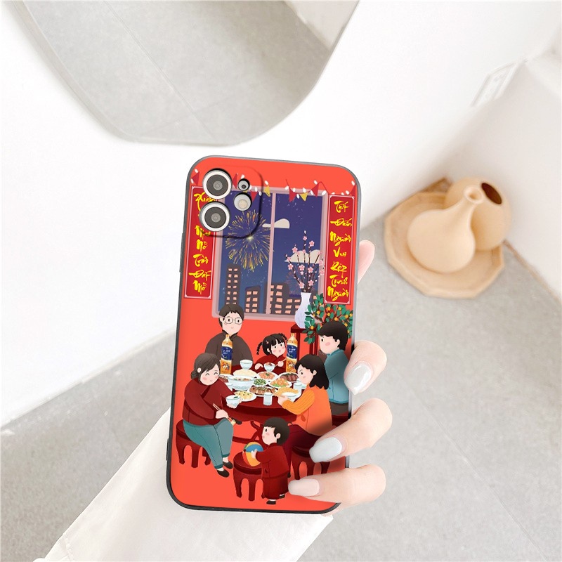 Ốp  iphone bảo vệ camera năm mới sum vầy ốp vuông 6/6splus/7/7plus/8/8plus/x/xr/xs/11/12/13/14/pro/max/plus/promax