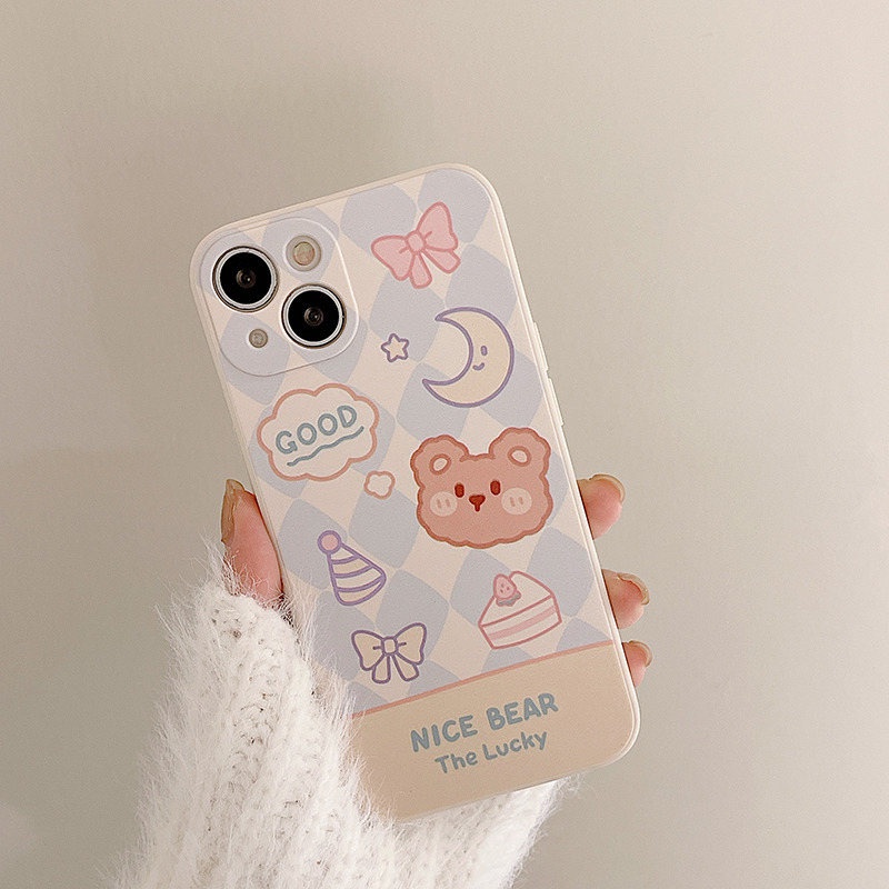 Ốp Điện Thoại Silicon Mềm Hình Gấu Teddy Cho iPhone 14 Pro Max 11 12 13 Pro Max 13 Mini X XR Xs Max 7 8 Plus SE 2022 SE 2020