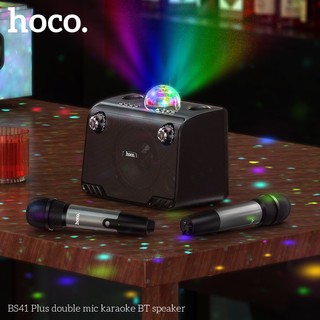 Loa bluetooth kèm 2 míc Karaoke có đèn Hoco BS41 Plus