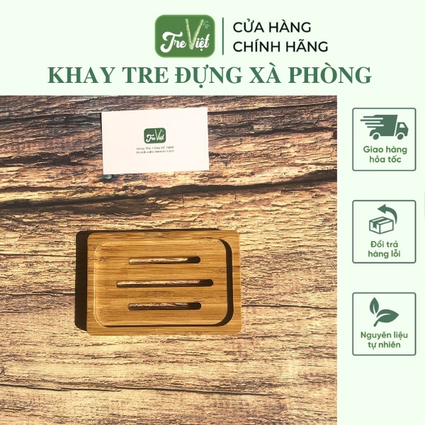 Khay tre đựng xà phòng - Khay xà phòng trong phòng tắm