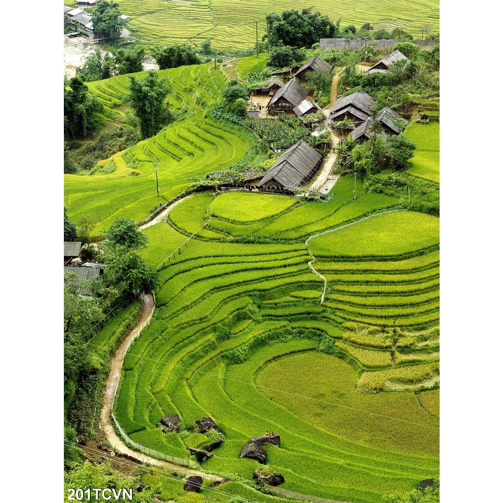 Tranh dán tường 3d thắng cảnh đẹp việt nam - 201TCVN-Phong cảnh thiên nhiên hùng vĩ