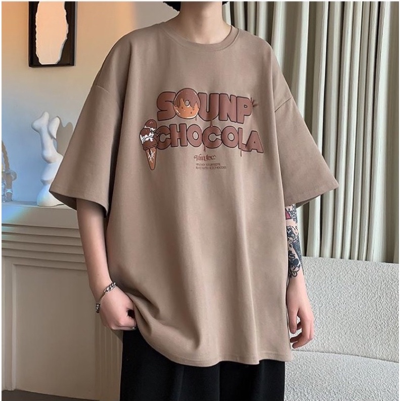 KHẦU TRANG VẢI POLI DÙNG CHO Áo thun tay lỡ Unisex SUNPO nam nữ - Phông Oversize form rộng màu BE - T shirt Basi