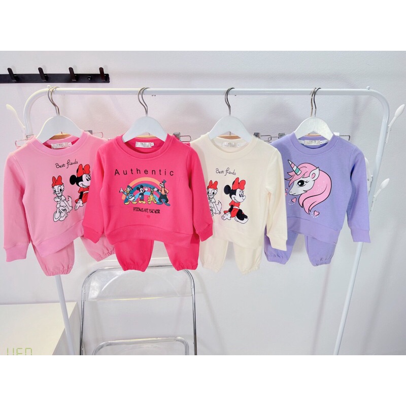 Bộ nỉ bé gái 9-21kg