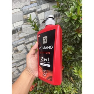 Tắn gội 2in1  Romano 650g Attitude (đỏ) mới