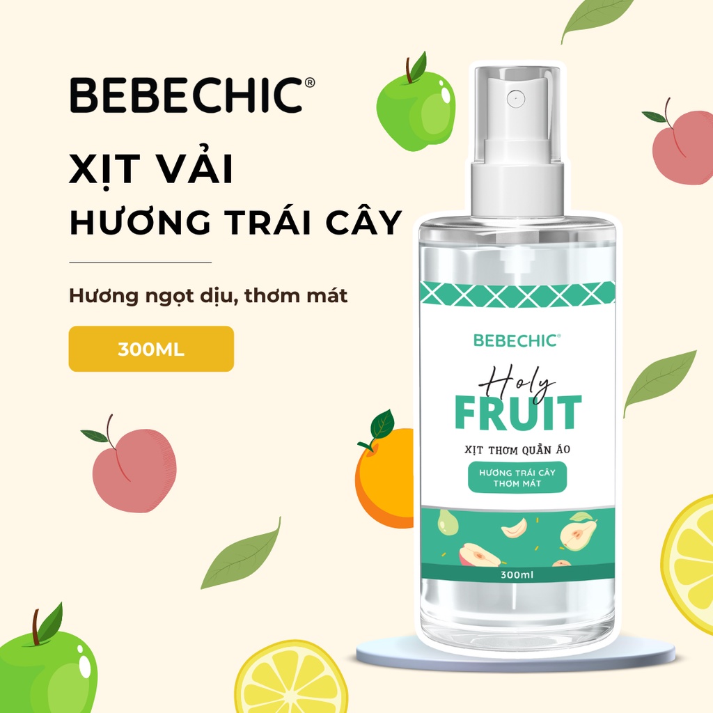 Xịt Vải BEBECHIC Khử Mùi Và Chống Khuẩn 99.9% Chai 300 ML