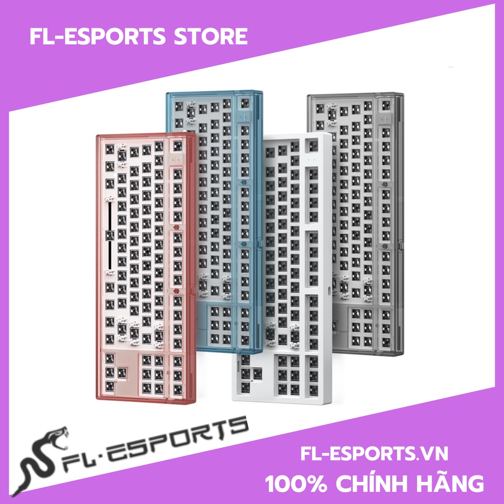 Bộ kit phím cơ FL-Esports MK870 Hotswap RGB sẵn foam - switch xuôi - hàng chính hãng