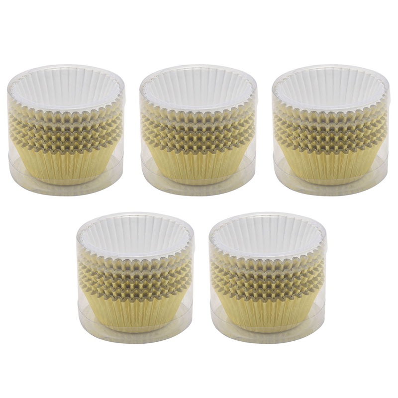 Bộ 500 Cốc Giấy Mini 5cm Màu Vàng Kim Dùng Làm Bánh Muffin Đường Kính