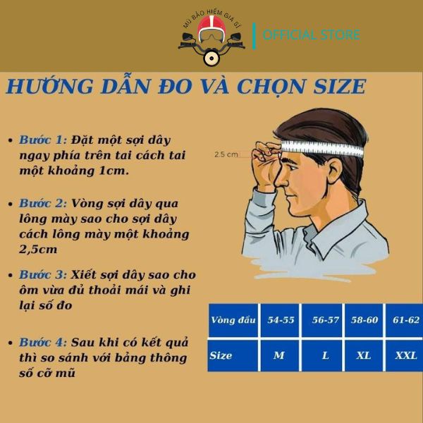 MŨ BẢO HIỂM 3/4 ROYAL M139 KÍNH ÂM MẦU VÀNG BÓNG SIZE