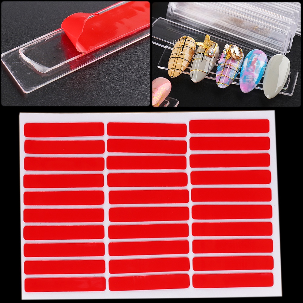 Bộ 30 Miếng Dán Trưng Bày Móng Tay Trong Suốt