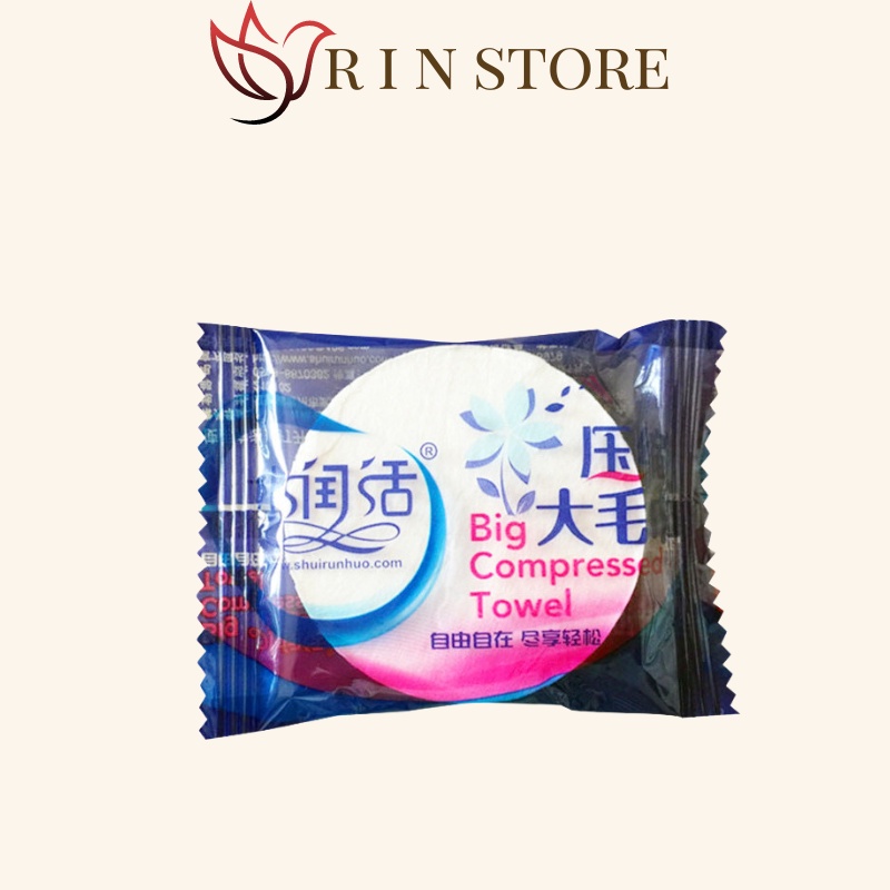 Khăn Tắm Viên Nén Du Lịch 30x60cm Dùng Một Lần Tiện Lợi RIN