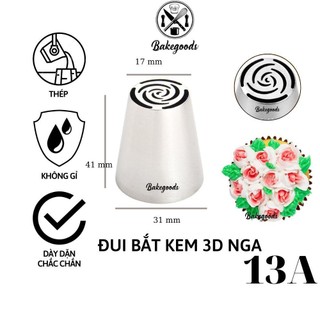 Đui hoa 3D Nga, đuôi bắt tulip, đui 3D Nga bắt hoa tulip trang trí bánh sinh nhật, bánh cupcake hình bó hoa