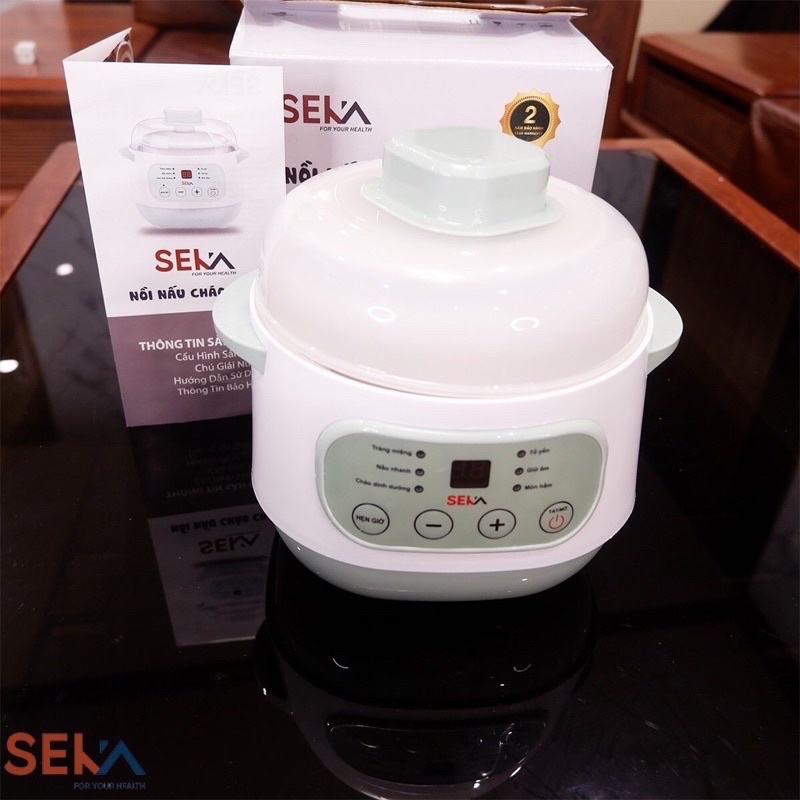 Nồi Hầm Cháo Điện, Nồi Nấu Cháo Chậm 2l Hầm Xương, Kho Thịt, Cá, Nấu Cháo Cho Bé Đa Năng
