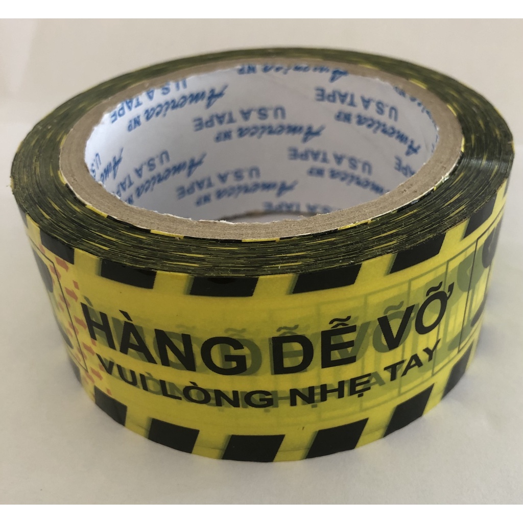 [6 CUỘN] Băng Keo Hàng Dễ Vỡ Xin Nhẹ Tay America NP (U.S.A TAPE) - Chuyên Dùng Đóng Hàng Vận Chuyển Xa