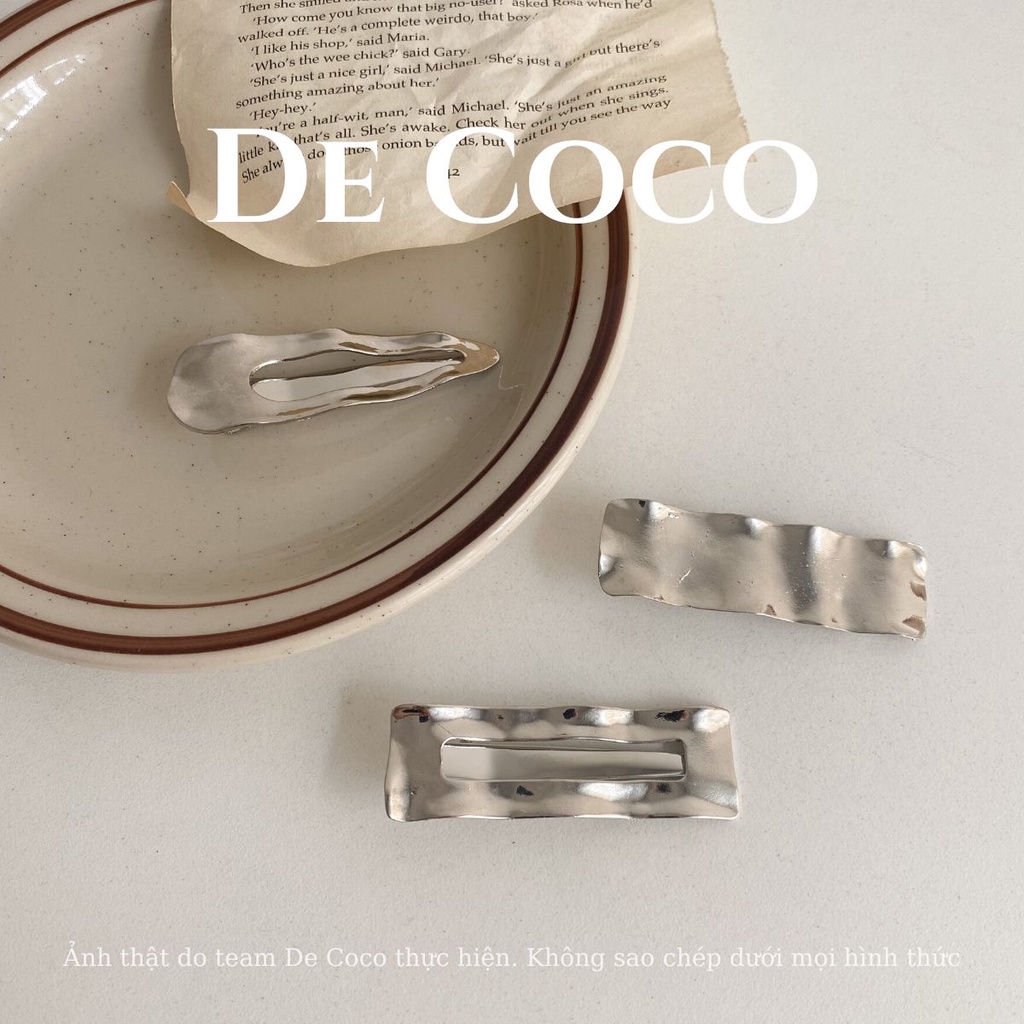 Kẹp tóc nữ DECOCO ACC tráng gương cá tính