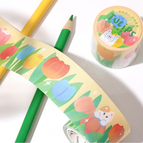 Idako idako  băng keo washi sức sống lớp sao băng vẽ tay sticker anime động vật dễ thương hôm nay nhẹ nhàng dễ thương DT108