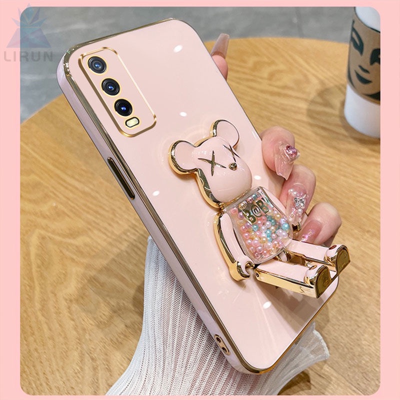 Ốp Điện Thoại Silicon Mềm Có Giá Đỡ Cho Vivo V2043 V2032 V2026 V2029 V2027 V2037 V2052 V2042 V2048 V2054 1915 1938 1935 1919