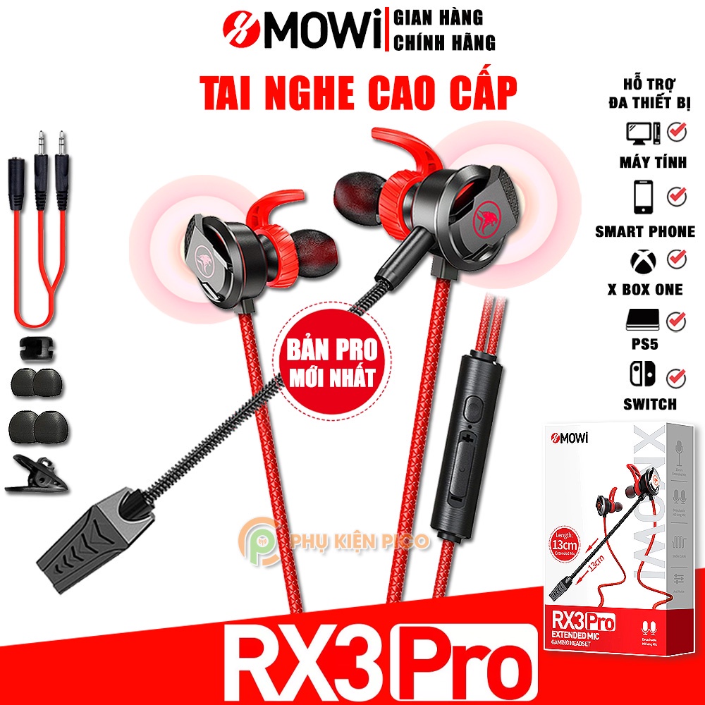 Tai nghe gaming có mic rời xMOWi RX3 - Tai nghe gaming có dây Plextone G20/G30/G50 MOWI RX3 có mic
