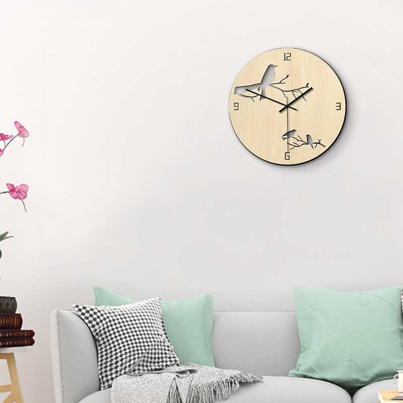 Đồng hồ treo tường gỗ trang trí, Đồng hồ treo tường decor trang trí thiết kế theo yêu cầu