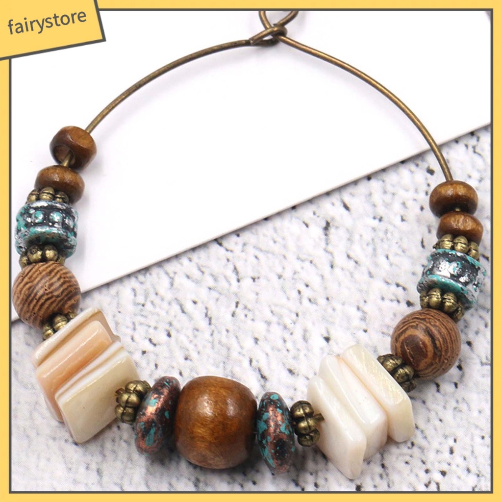 1 Đôi Bông Tai Hình Vỏ Sò Phong Cách Boho Thời Trang