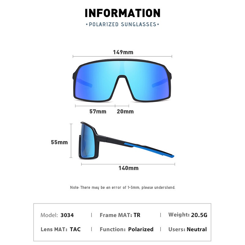 Kính Mát Phân Cực TR90 Gọng Lớn Thời Trang 2022 PTQ