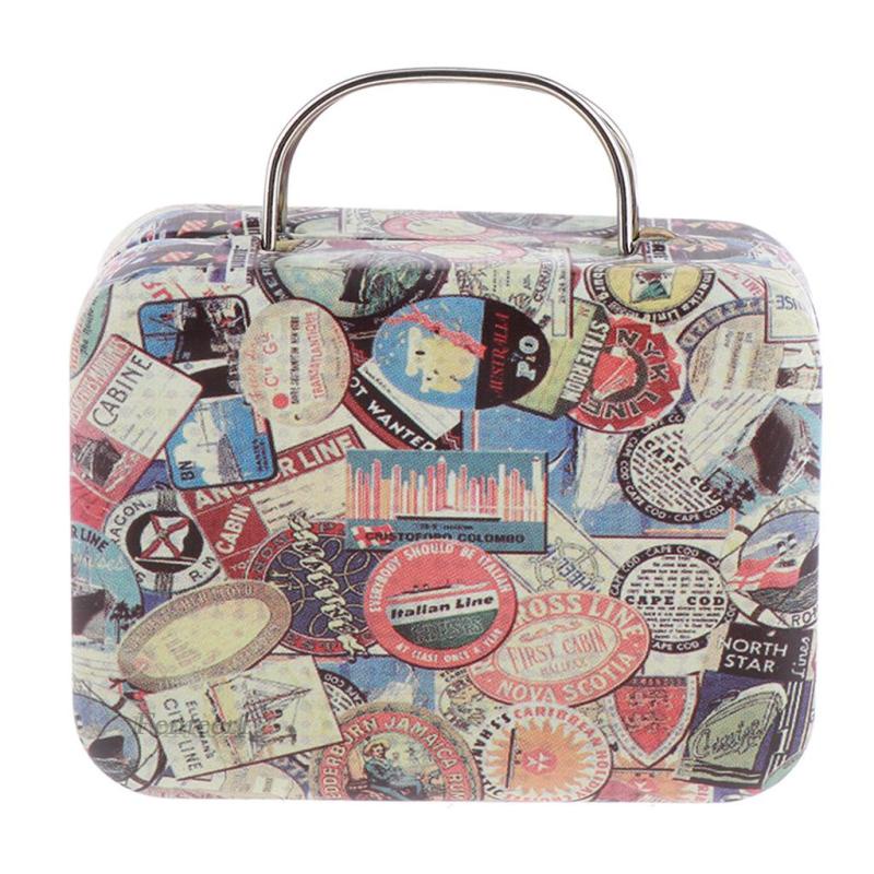 Mô Hình Va Li Bằng Sắt 1 / 6 Dùng Trang Trí Nhà Búp Bê