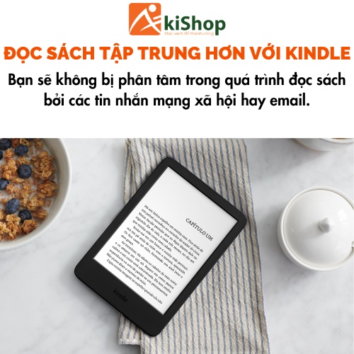 Máy đọc sách New Kindle 2022 16GB chính hãng akishop | BigBuy360 - bigbuy360.vn